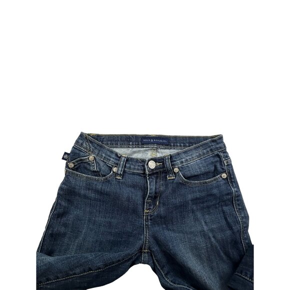 Rock & Republic Skinny Jeans Womens 8 Blue Denim 30" - Picture 5 of 9